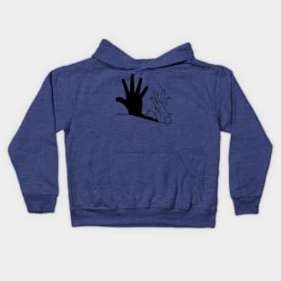 Rabbit Hand Shadow Classic 1 Kids Hoodie